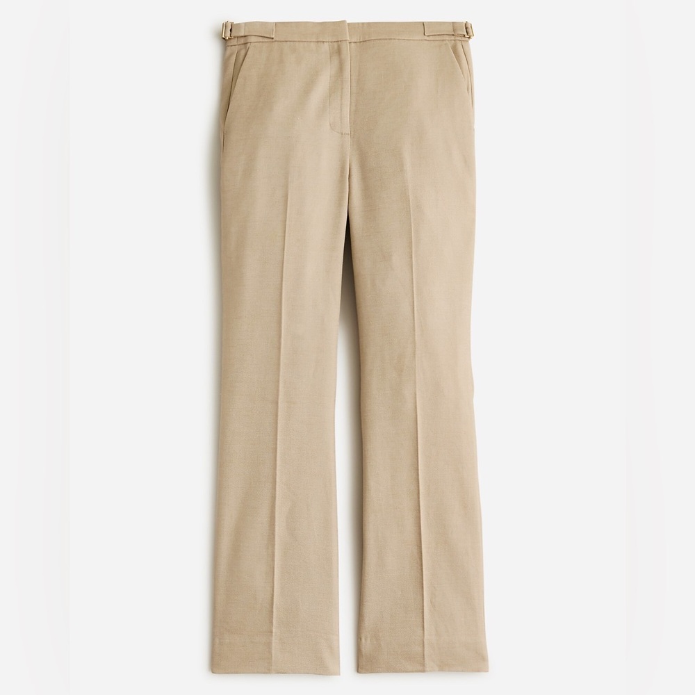 J. Crew Beige Straight-Leg Trousers